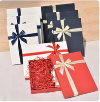 Cajas de Regalo de Navidad para Ropa y Productos de Cuidado de la Piel, Cajas de Papel Rojas con Bolsas de Embalaje