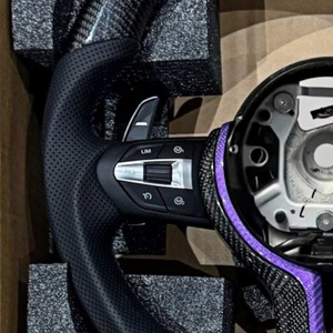 Volante de Fibra de Carbono Morado Compatible con <span class=keywords><strong>BMW</strong></span> F30 F20 F10 F34 F35 F32 F33 F36 F36 F80 E90 E70 E80 E60 X3 X4 X5 M2 M3 M4 M5 - Product Image 3