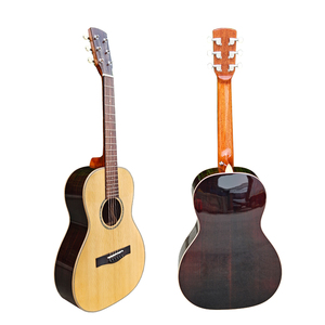 China brand high grade handmade 38 Inch Gloss Painting Acoustic Guitar Solid Spruce <b>Top</b> Steel <b>String</b> Guitar - Product Image 1