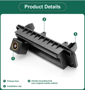 Greneyi HD AHD 1080P Xe Phía Sau Xem Thân Cây Xử Lý Máy Ảnh Cho <span class=keywords><strong>Mercedes</strong></span> Benz C Class C180 <span class=keywords><strong>C200</strong></span> C260 MB W204 W205 S204 W212 2011-2013 - Product Image 2