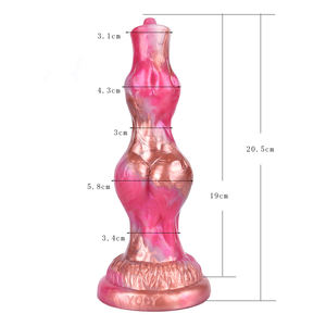 YOCY Heißer Verkauf Nachdenklich gestaltet mit einer umgedrehten Spitze, abgerundeten Graten und einem unglaublichen Silikon dildo mit Ausbuchtung knoten für Frauen. - Product Image 4