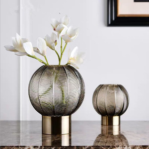 <span class=keywords><strong>Vase</strong></span> moderne de luxe en métal et en verre, <span class=keywords><strong>vase</strong></span> de table, <span class=keywords><strong>vase</strong></span> à fleurs artificielles - Product Image 2