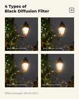 Filtre doux noir K&F Concept 82 mm 1/4 pour objectif d'appareil photo, filtre en verre optique ACG, revêtement filmé, imperméable, résistant aux rayures