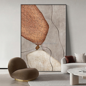 Nuove Dipinture Decorative Stile Crema 2025 <span class=keywords><strong>con</strong></span> Acquerello <span class=keywords><strong>e</strong></span> Stampa Digitale per Stanza Foglie 80x120cm <span class=keywords><strong>Cornice</strong></span> Nera/Dorata - Product Image 6