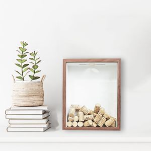 Home Decor Wine Cork Holder Wooden Wine Cork <strong>Shadow</strong> <strong>Box</strong> Display Case <strong>Frame</strong> Collection <strong>Box</strong> Wood Memory Keepsake <strong>Box</strong> - Product Image 3