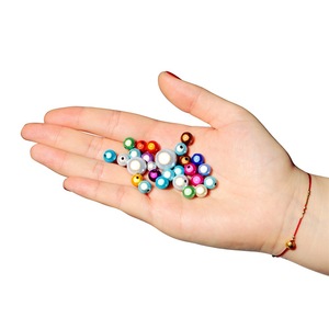Perles rondes en acrylique laser réfléchissantes colorées pour la fabrication de bijoux avec trous traversants, perles en vrac en stock, printemps 2023, origine Yiwu - Product Image 4