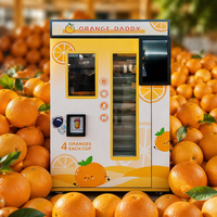 Distributeur automatique de jus de citron et d'orange frais, machine à fruits naturels, paiement par carte de crédit, pièces de monnaie, code QR pour centre commercial