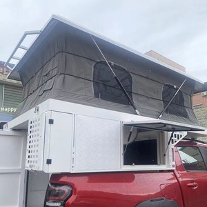 Pick-up Bianco con Camper da Tetto, Box da Tetto Regolabile, Camper Convertibile Flessibile e Rimovibile - Product Image 4