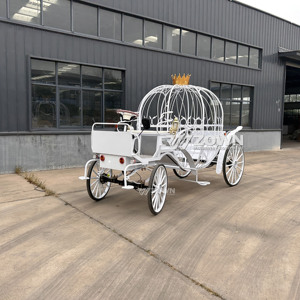 Carruaje de Cenicienta Motorizado de Alta Calidad al por Mayor, Carros de Caballos con Forma de Calabaza para Bodas, Carruaje de Cenicienta para Princesas - Product Image 6