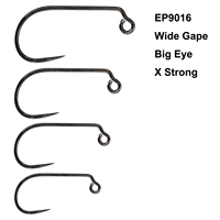 Eupheng EP-G9016 Big Eye Wide Gap Jig Fliegen fischer haken X Starkes Material aus kohlenstoff haltigem Stahl Barbless Angelhaken E10