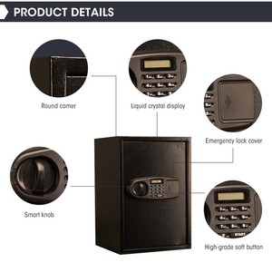 Cho thương mại nước ngoài cung cấp tiền Tủ Vua 50el an toàn tiền gửi Hộp nhà máy bán hàng trực tiếp <span class=keywords><strong>CE</strong></span>/<span class=keywords><strong>ROHS</strong></span> chứng nhận nhỏ an toàn - Product Image 3