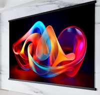 Écran de projection portable pliable ALR 4K HD 120 pouces en tissu gris pour projecteur domestique mural