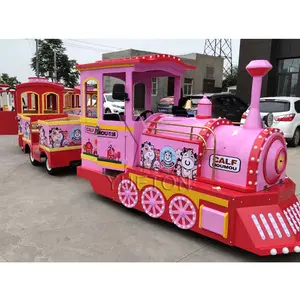 Christmas Amusement Rides Adult Size Electric Battery Trackless Train