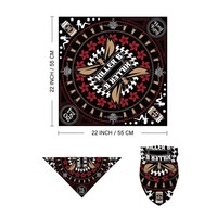 Foulard carré en soie léger personnalisé pour femme, doux et respirant, bandana pour le cou, accessoire pour poignée de sac, accessoire pour cheveux, motif floral quatre