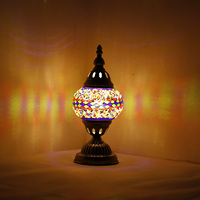 Kit de lampe en mosaïque turque en verre artisanal de Marrakech, kit de bricolage pour lampe de table en mosaïque, kit d'artisanat pour la maison