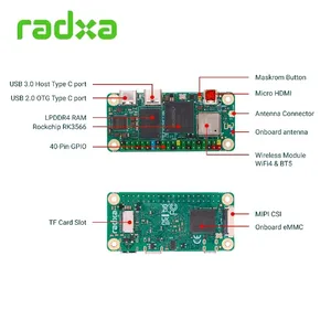 บอร์ดพัฒนา RADXA ZERO 3W Mini ประสิทธิภาพสูงแบบ Quad-Core ชิป RK3566 พร้อม Cortex-A55 สำหรับการสื่อสารและเครือข่าย - Product Image 2