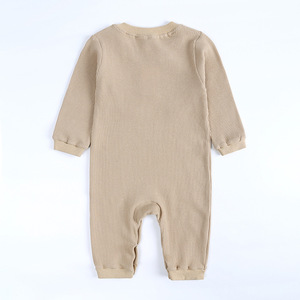 Wholesale Newborn Toddler Cotton Sleepsuit Clothes Boys Girls Long Sleeve <b>Jumpsuit</b> Bodysuit Waffle Rib <b>rainbow</b> Baby Romper - Product Image 4