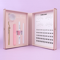 Kit d'Extensions de Cils DIY Marque Privée, Biodégradables, Véganes, Bouquets de Cils Pré-faits en Faux Vison Naturel, Courbures C D L