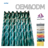 Tissu Jacquard Tissé Brocart 100 % Polyester Teint en Fil de Xinyue Textile pour Rideaux, Effet Soie Scintillant, Texture Respirante, 285 GSM
