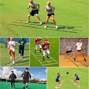 Échelle d'agilité de football en PP réglable, équipement d'entraînement de vitesse avec sac de transport pour exercices de longueur d'échelle - Product Image 6