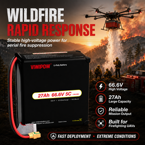 Batterie semi-solide rechargeable haute capacité VIWIPOW pour drone/UAV, 66,6 V 27000 mAh 5C, prise en charge OEM - Product Image 2