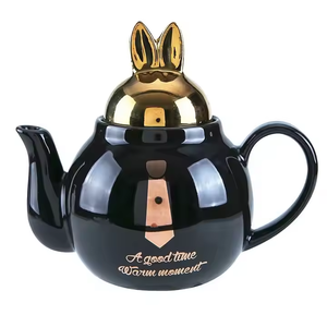 Chén gốm và ấm trà Bộ quà tặng dễ thương <span class=keywords><strong>Rabbit</strong></span>-<span class=keywords><strong>shaped</strong></span> cốc nước ấm phù hợp với cà phê Tea & Espresso Nguồn cung cấp - Product Image 1