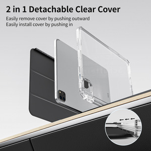 Custodia magnetica scorrevole Smart <span class=keywords><strong>Cover</strong></span> rimovibile in cristallo trasparente custodia posteriore antiurto <span class=keywords><strong>per</strong></span> <span class=keywords><strong>iPad</strong></span> Pro 11 <span class=keywords><strong>air</strong></span> 11 A17 11th Gen 11" - Product Image 6