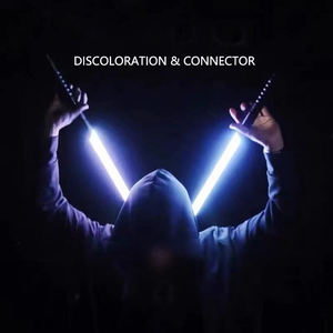 Sabre laser à poignée en métal Jouets sabre laser à force de duel Balançoire lisse LED RVB Épée lumineuse clignotante pour la fête - Product Image 6