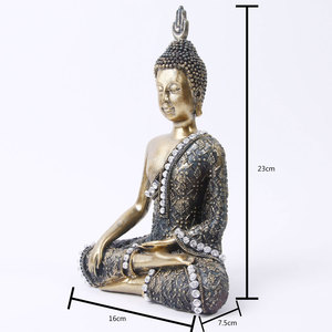 Venta al por mayor resina decoración del hogar TGA04 Sudeste asiático hindú Buda Fengshui sentado dioses Budda estatuilla - Product Image 2