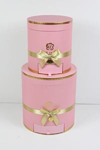 Высококачественная однотонная круглая коробка с бронзовым узором, <span class=keywords><strong>2</strong></span> подарочные коробки, круглая цветочная упаковка, Цветочная коробка с ящиком - Product Image 5