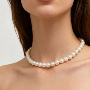 Collana con Pendente di Perle in Stile Europeo-Americano, Gioielli in Platino, Oro Massiccio 14k e 18k per Anniversari - Product Image 2