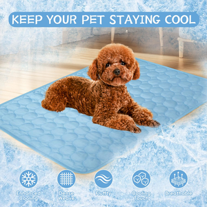 Premium Pet <b>Cooling</b> Gel <b>Pad</b> for Dog Cat Puppy Rabbit - Breathable Waterproof Ice Mat with Air Circulation - Product Image 2