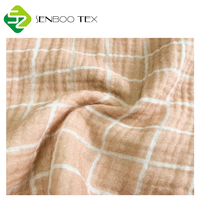 Tissu en mousseline douce tissée légère en coton biologique certifié GOTS 100% imprimé sur mesure double gaze 130 g/m² pour textile pour bébé