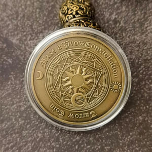 Moneda de <span class=keywords><strong>Tarot</strong></span> Lucky Metal Craft Constelación Inspirada en la cultura occidental Moneda de deseos para la buena suerte - Product Image 6