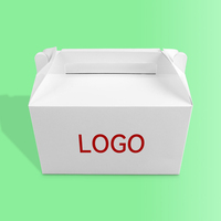 Boîtes d'expédition personnalisées en carton blanc écologique avec poignée pour frites, sushis et pâtisseries