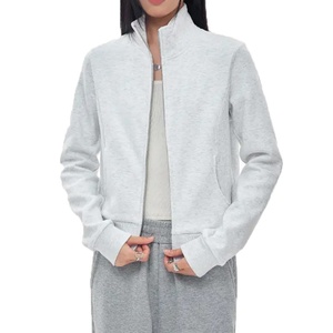 Chaqueta Deportiva Casual Personalizada para Mujer, 100% Algodón, Forro Polar Transpirable, Estampada, Ecológica, con Cuello Alto para Otoño - Product Image 6