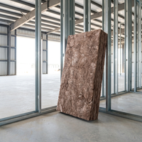Feuille de laine de verre marron non toxique, isolation multi-usages pour les maisons à structure en acier d'Amérique du Nord