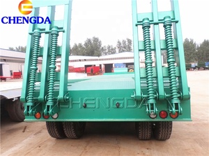 Remorque surbaissée à 3 essieux avec suspension mécanique, capacité de charge de 60 tonnes, pour le transport de marchandises - Product Image 3