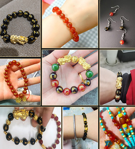 Perle Sfuse di Alta Qualità in Cristallo Naturale <span class=keywords><strong>e</strong></span> Agata Lucidata da 6mm 8mm 10mm 12mm per Braccialetti Fai-da-Te <span class=keywords><strong>e</strong></span> Guarigione Spirituale - Product Image 2