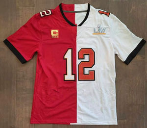 2025 maglie da Football americano cucite Tampa Bay 12 Tom 87 Rob Gronkowski Modulare speciale maglia due toni maglietta personale personalizzata - Product Image 4