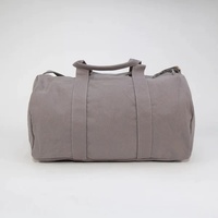 Sac de voyage personnalisé pour hommes et femmes, sac de nuit de luxe pour hommes et femmes, sac de sport gris nuage en toile de 14oz