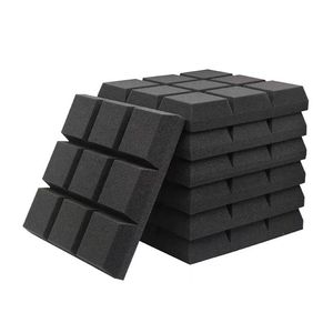 Irini biseauté 9 blocs de tuiles panneaux de mousse acoustique panneaux sonores <span class=keywords><strong>cales</strong></span> isolation phonique absorbant pour studio 2 "X 12" X 12" - Product Image 4