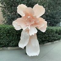 Grandes fleurs artificielles géantes faites à la main pour la décoration de scène de mariage, énormes fleurs en papier géantes