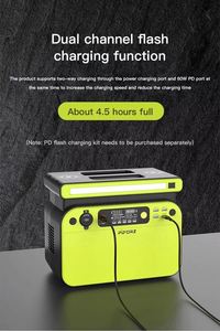 Station d'alimentation portable 600W pour le camping, haute capacité, solaire, vente en gros - Product Image 2
