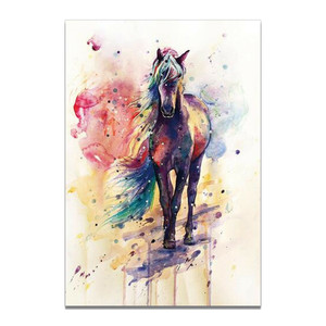 Aquarel Paard Dier Canvas Print Poster Muur Moderne Kunst Home Decor Olieverf Op Canvas Posters Print Art Foto - Product Image 6