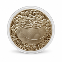 Pièce de monnaie commémorative chinoise 2026, double face or et argent, relief 3D, avec boîtier en acrylique