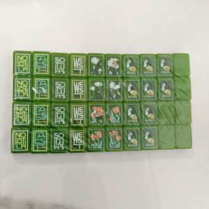 ชุดไพ่นกกระจอกอเมริกันสีเขียว 3 ชั้น SUPER GAME 160 ชิ้น พร้อมสลักลายพิเศษ ไพ่หรูหรา ชุดไพ่นกกระจอกอเมริกัน Oh My Mahjong - Product Image 6