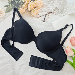 Sujetador con aros y tirantes ajustables, fino y sólido, con efecto push-up, para mujer, ODM/OEM, logotipo personalizado, venta al por mayor, uso diario ajustable. - Product Image 1