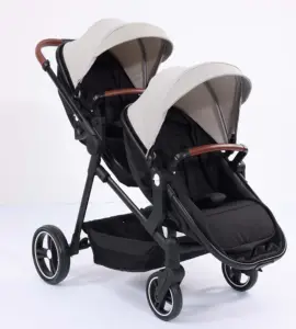 2022 Nieuwe Ontwerp Groothandel 3 In 1 Opvouwbare Afneembare Dubbele Kinderwagen Twee Kinderwagen Voor 0-3 Jaar Oude Baby 'S Voor Reizen Buiten