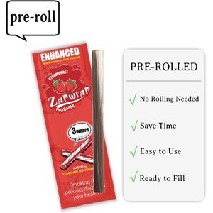 Zapwrap Wraps en chanvre naturel 108 mm, 3 wraps par paquet, saveurs améliorées, accessoires pour cigares - Product Image 5